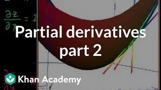 Partial derivatives 2  Multivariable Calculus  Khan Academy [upl. by Nasar]