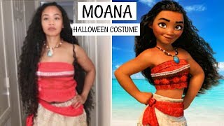 GRWM Dressing up as Moana  Halloween Costume [upl. by Eelarol]