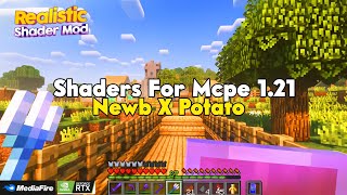 Shaders For Mcpe 121 Newb X Potato Ringan Shaders Impian Nih Mantap Banget Guys Gak Nyesel [upl. by Argile]