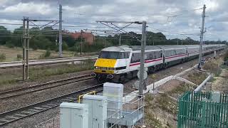 Trains at the UK’s FASTEST JN COLTON 125MPH201KPH PT2 August 2023LUMOclass 91 COLAS 60 etc [upl. by Amarette]