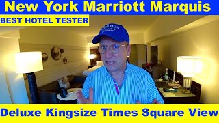 New York Marriott Marquis at Times Square amp MClub Tour of Room Hotel Inspector hotelinspector [upl. by Llehcar]