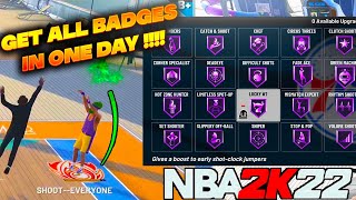 NBA 2K22 HOW TO GET ALL BADGES IN ONE DAY  NBA 2K22 BEST BADGE METHOD NO GLITCHES [upl. by Cusack]