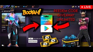 FREE FIRE LIVE GIVEAWAY 60 REDEEM UP TOURNAMENT CS CUSTOM GIVEAWAY [upl. by Yi]