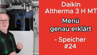 Menü Warmwasser 24 Einstellungen Wärmepumpe Daikin Altherma 3 H MT [upl. by Kulda]