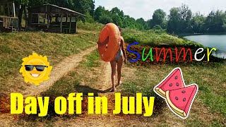 Our long awaited day off on the pond  summer in the village  silent vlog [upl. by Marfe]