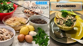 Greek Turkey Soup  AVGOLEMONO [upl. by Toy]