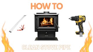 DIY How to clean wood stove chimney pipe  Easy woodstove diy stove easy [upl. by Eniarral42]