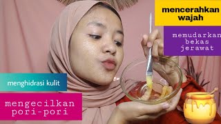 Cara Menggunakan Masker Madu Dengan Benar  Jerawat langsung hilang [upl. by Milks]