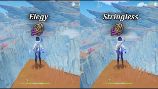 Elegy vs R5 Stringless  Yelan  Genshin Impact [upl. by Lenes]