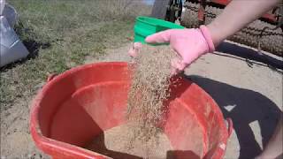 How to mix seed for planting a hay field Brillion Seed Planter Discing Farming [upl. by Dunning346]