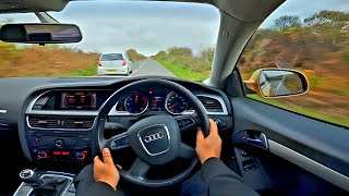 Cutting Up Audi A5 30 TDI V6 Manual Quattro Diesel Coupe POV Drive [upl. by Eramat]