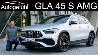 allnew Mercedes GLA 45 S AMG FULL REVIEW 2021  Autogefühl [upl. by Atiuqal]