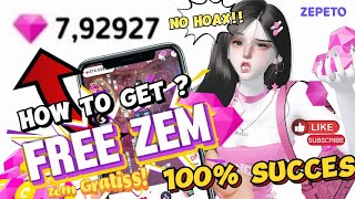 Zepeto hack  How to get free zem in Zepeto cara mendapatkan ZEM gratis di ZEPETO 100 Berhasil ‼️ [upl. by Rimaa]