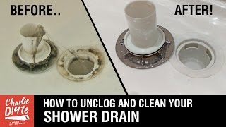 How to Unclog and Clean your Shower Drain [upl. by Aisatnaf]