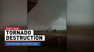 The very active tornado season continues with Temple Texas being hit hard [upl. by Ceevah]