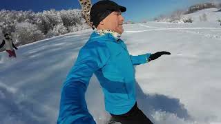 ❄️ ☀️ 🏃‍♀️ 12k Trailrun around the Egelsee through 20cm of fresh snow [upl. by Chemosh]