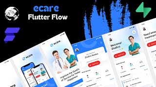 FlutterFlow  ecare medi clinic app design  Part01 [upl. by Repard]