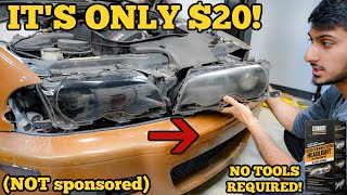 THE BEST HEADLIGHT RESTORATION KIT IVE EVER USED and its cheap [upl. by Sonafets]