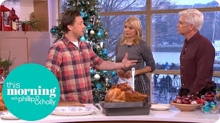 Jamie Oliver Demonstrates How to Carve a Turkey  This Morning [upl. by Erreipnaej89]