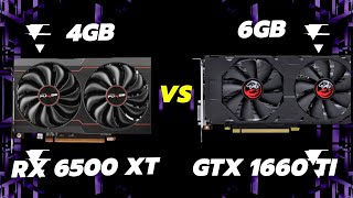 RX 6500XT VS GTX 1660 TI TESTES EM VARIOS GAMES [upl. by Suirtimid]