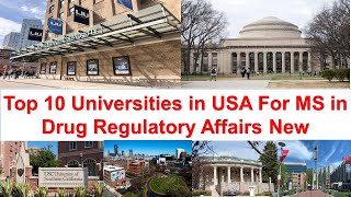 Top 10 Universities USA For MS in Drug Regulatory Affairs New Ranking 2021 [upl. by Stetson]