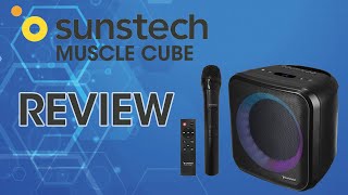 Sunstech Muscle Cube  Altavoz 🔊 Bluetooth Karaoke 🎤 para Fiestas  Review [upl. by Hsu790]