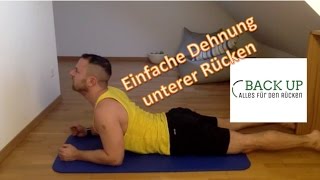 Dehnung unterer Rücken  Einfache Rückendehnung [upl. by Tressia]