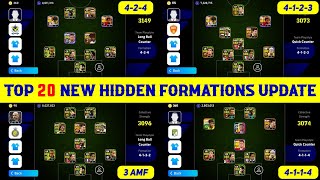 Top 20 Hidden Formations Update In eFootball 2024 Mobile  424 Formation Available 🤔 [upl. by Lanti]