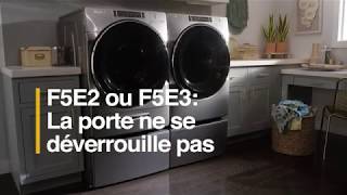 La porte ne se déverrouille pas  code d’erreur F5E2E3  Laveuses Whirlpool® [upl. by Noirda]