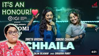 Chhaila Song Reaction  Shreya Ghoshal x Sunidhi Chauhan  Chhaila song review  chhaila [upl. by Hindorff]