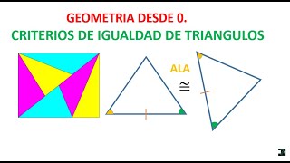 CRITERIOS DE IGUALDAD DE TRIÁNGULOS igualdad triángulos [upl. by Seraphim]