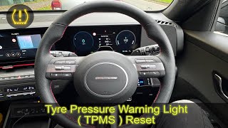 2024 HYUNDAI KONA tyre pressure warning reset [upl. by Fitzsimmons]