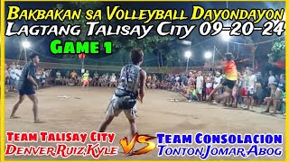 Game1Bakbakan sa Lagtang Talisay CityTeam DenverRuizKyle VsTeam TontonJomarAbog0920 [upl. by Leviram366]