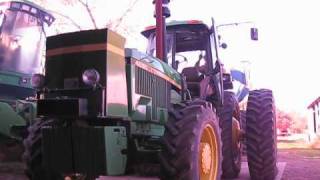 JOhn Deere 4850 with straight pipe start up [upl. by Neil]