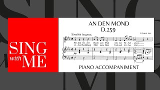 An den Mond  Accompaniment Eflat major  Schubert [upl. by Strage]