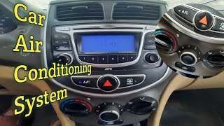 Car Air Conditioner Controls OverviewHuyndai Accent Car Air Conditioning System [upl. by Saire831]