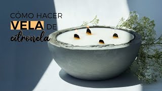 Como hacer velas de Citronella caseras con aspecto rustico [upl. by Amos]