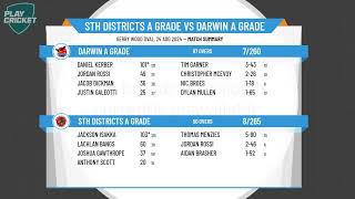 Sth Districts A Grade v Darwin A Grade [upl. by Hayton]