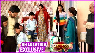 Mangal Lakshmi On Location Mangal Ne Chhoda Sasural Bacchon Ke Sath Kaha Sabko Alvida [upl. by Timofei]