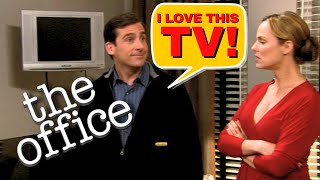 The TRUE STORY behind Michael Scotts plasma TV The Office US [upl. by Aleahc566]