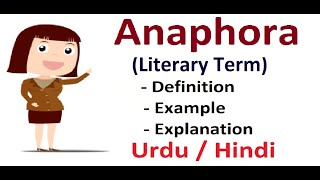 What is Anaphora Literary Device Explain in Hindi  Urdu [upl. by Anuala353]