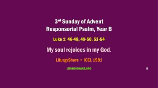 3rd Sunday of Advent Responsorial Psalm Year B Australian Lectionary [upl. by Atinuhs433]