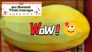 🛑 SATISFYING ASMR 🥭👀🥭 Cutting Mango 😲 Lets go 🥭🧚🥭 Thailand 🥭 [upl. by Aihc]