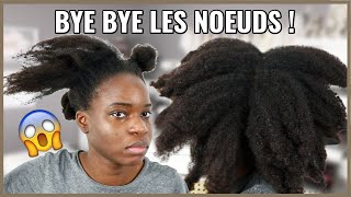 TROP DE NOEUDS  VOICI LA SOLUTION   DEMELER SANS DOULEUR ET EVITER LES NOEUDS  CHEVEUX CREPUS [upl. by Euqinmod]