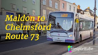 Maldon to Chelmsford  First Essex 73  Realtime [upl. by Ettenoitna]