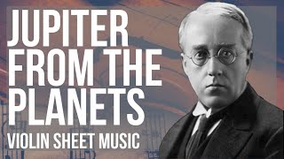 Violin Sheet Music How to play Jupiter from The Planets Thaxted by Gustav Holst [upl. by Ardried251]