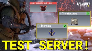 S8 TEST SERVER  FIRST EVER SG MYTHIC UZI amp ASSASSIN PERK [upl. by Cody]