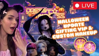 🔴 DRESS TO IMPRESS BIGGEST UPDATE YET HALLOWEEN UPDATE STREAM GIFTING VIP  CUSTOM MAKEUP 🎀 [upl. by Devlen]