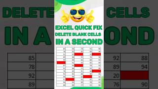 Instant Data Cleanup Delete Blank Cells in Seconds 🧹  Quick Excel Tip ⏰ DataCleanup [upl. by Gavra339]