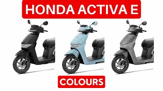 Honda Activa E Colours Options To Choose  Electric Bike  Automobil [upl. by Irab]